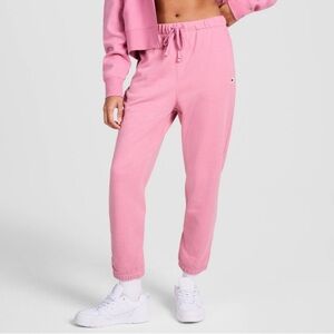 NWT Champion Pink Jogger Pants high rise French terry size medium drawstring